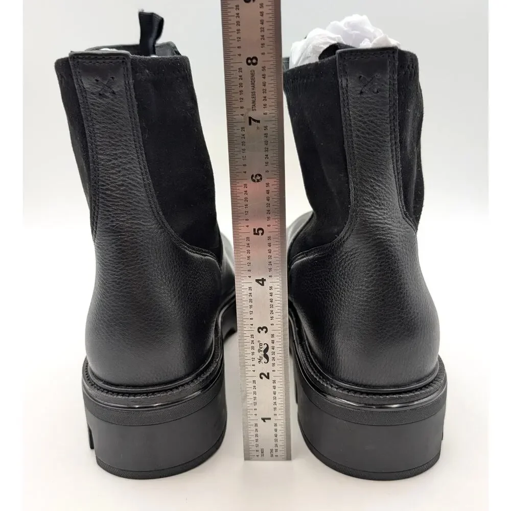 Rag & Bone Quinn Lug Sole Chelsea Ankle Boots Women's Black Size US10.5 EU41